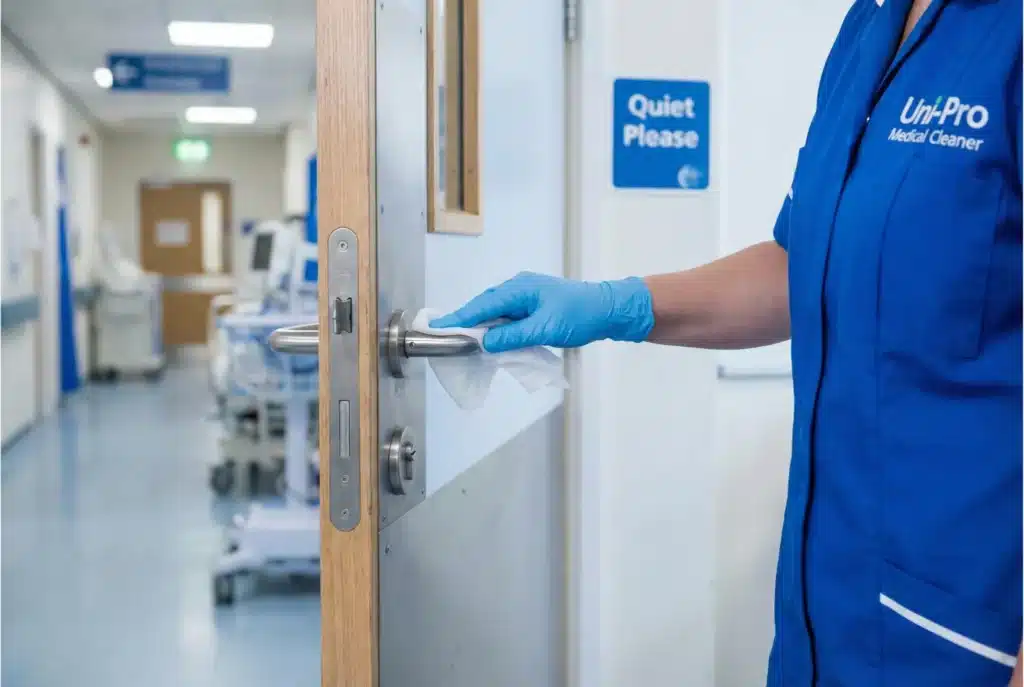 Surface testing used in cleaning services for pathogen control